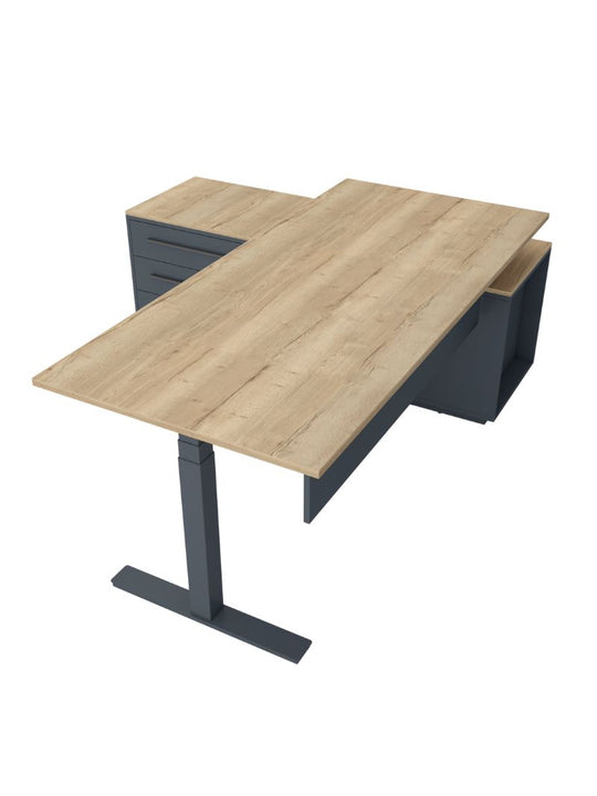 AW_BUREAU DE DIRECTION REGLABLE EN HAUTEUR AVEC RANGEMENT_PRESTIGE_AVEC ACCESSOIRES_VUE DE DESSUS_07