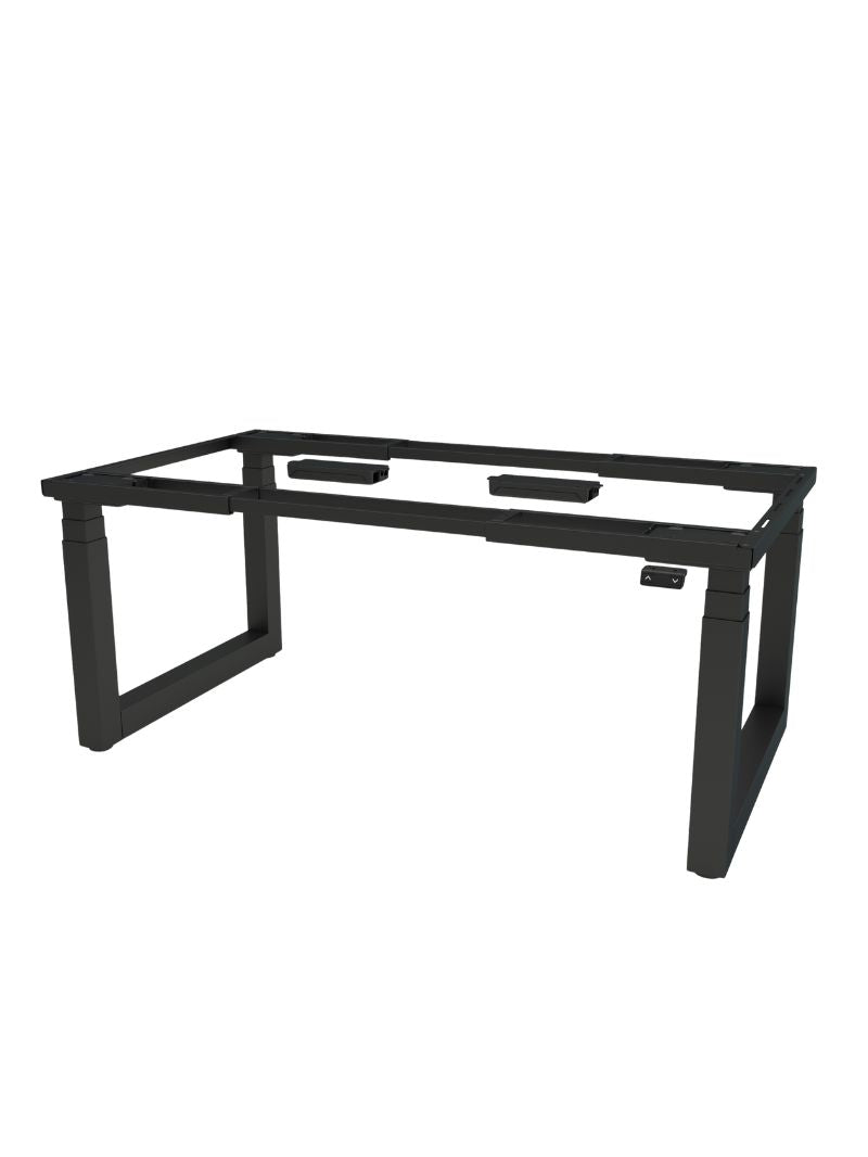 AW_QUAD CONNECT_Pieds de Bureau Open Space Réglable en Hauteur _Version longue_Noir