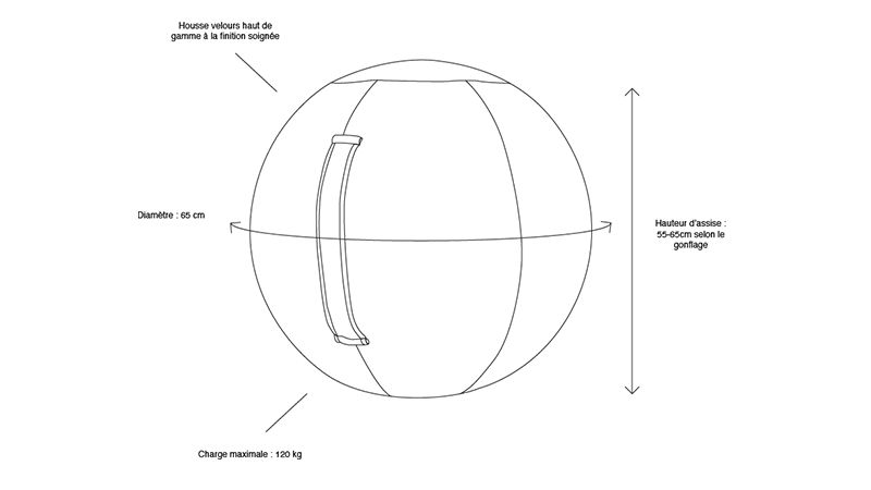 Ballon ergonomique Sphère posture parfaite