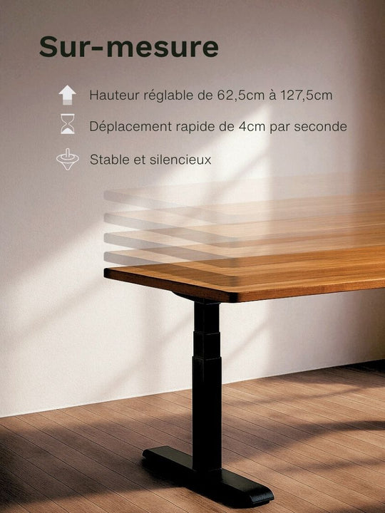 Réglage de la hauteur du bureau Assis Debout ADVANCED PRO de AUM WORLD