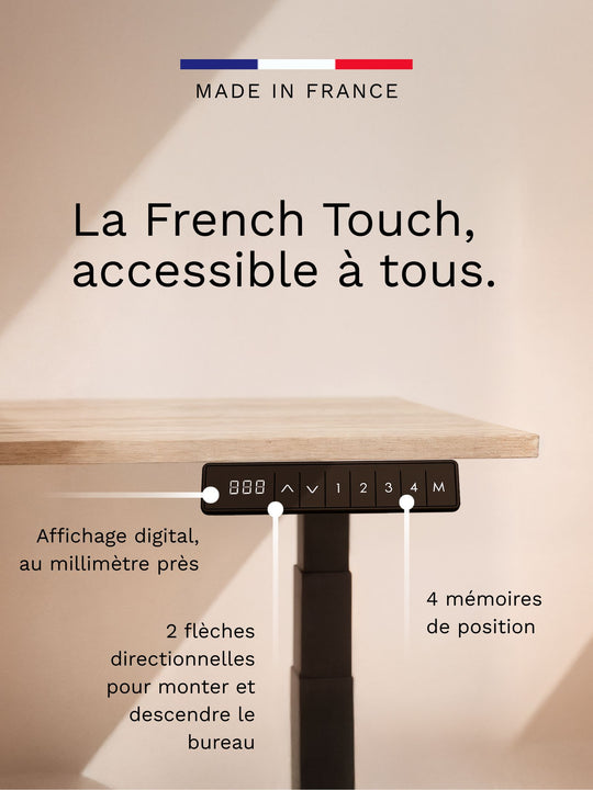 Console de commande avec 4 mémoires de position du bureau Assis Debout ADVANCED de AUM WORLD