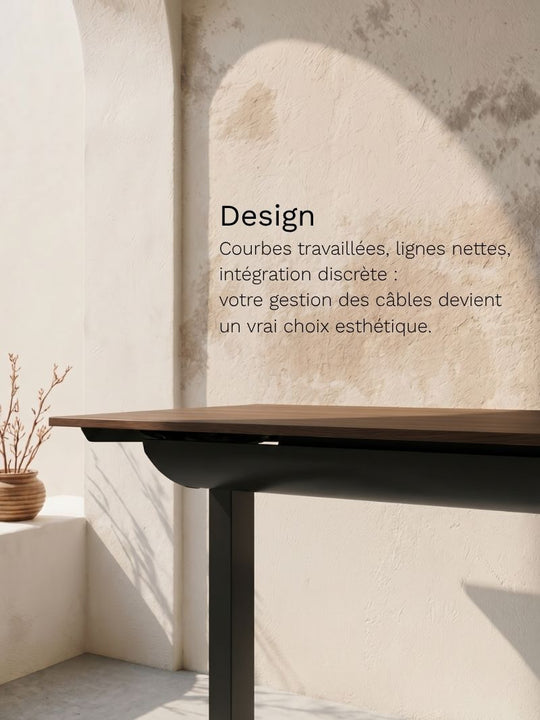 Goulotte Passe-Câbles Horizontale Incurvée | 93.5 cm