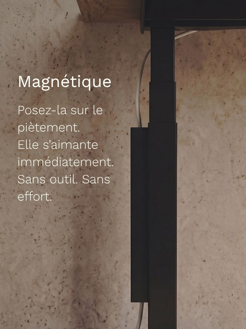 Goulotte Passe-Câbles Verticale Magnétique | 40 cm