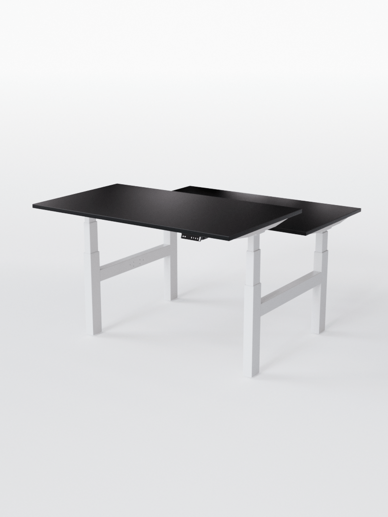 AUMWORLD_BenchReglableElectrique2PostesdeTravail_PortsUSBA_C_WHITE_BLACK_WIDE