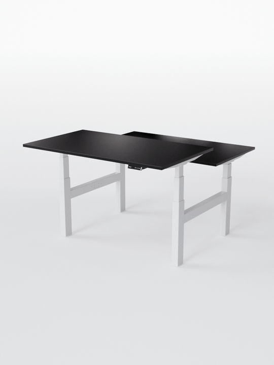 AUMWORLD_BenchReglableElectrique2PostesdeTravail_PortsUSBA_C_WHITE_BLACK_WIDE