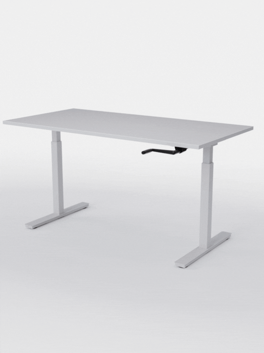 Bureau Assis Debout Réglage Manuel | HANDY GO - Plateau ESSENTIAL