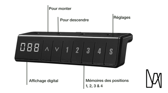 Table de Réunion Assis Debout Électrique | MEETING - Plateau ESSENTIAL