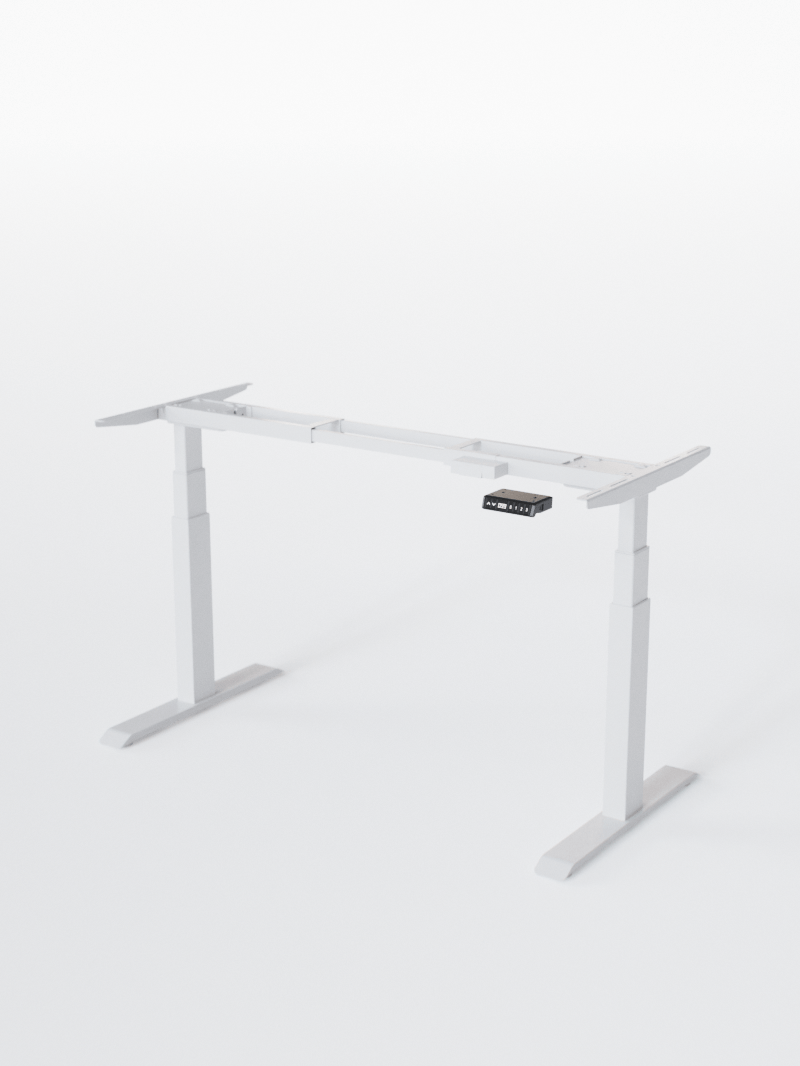 Pieds de Bureau Électrique Réglable en Hauteur - ADVANCED LITE GO_BLANC_Ports USB A_Ports USB C_Vue Détaillée_Copyrights_AUM WORLD_2024