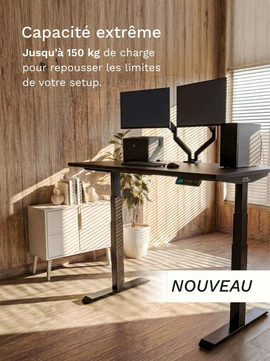 AW_Advanced Pro - Plateau Essential | Bureau Assis Debout Électrique, Hautes Performances_Capacité extreme 150kg