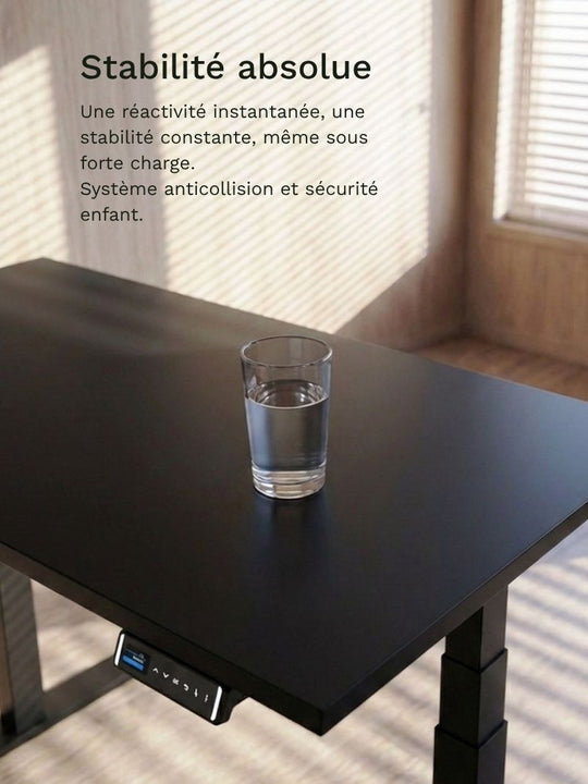 AW_Advanced Pro - Plateau Essential | Bureau Assis Debout Électrique, Hautes Performances_Stabilité absolue