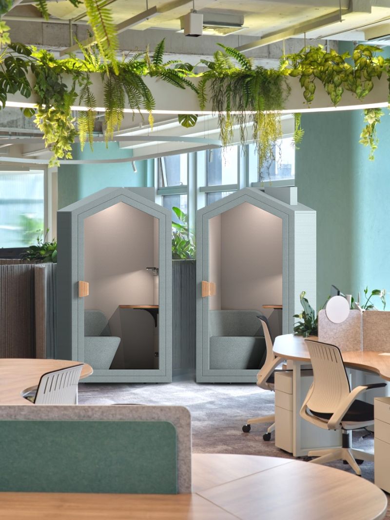 Cabines acoustiques QuietPod SERENITY en open space - AUM WORLD