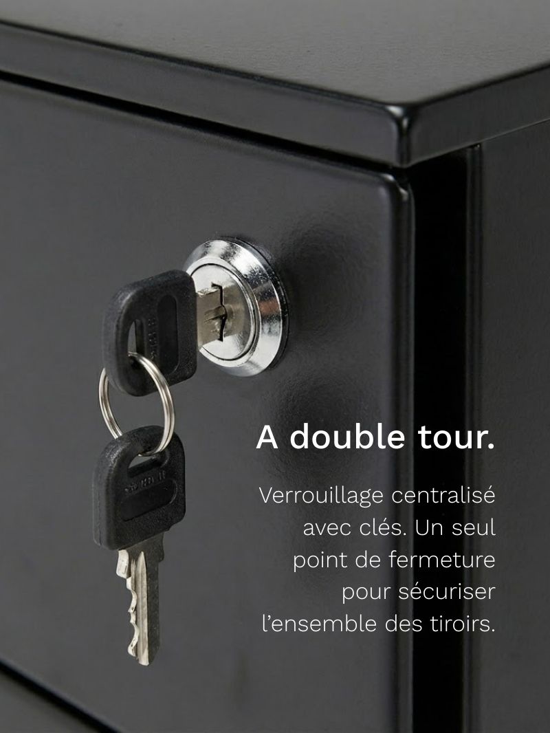 Caisson de Bureau avec serrure
AUM WORLD_Verouillage centralisé