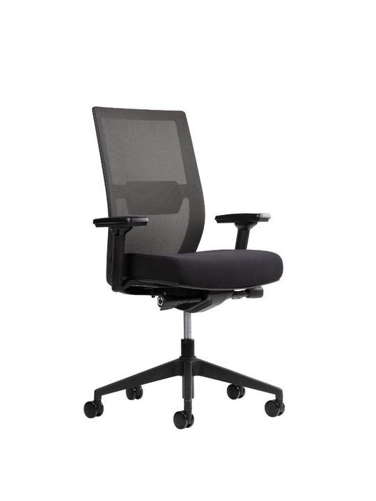 AW_CHAISE ERGONOMIQUE ERGOCLIM_NOIR_VUE 3/4 GAUCHE