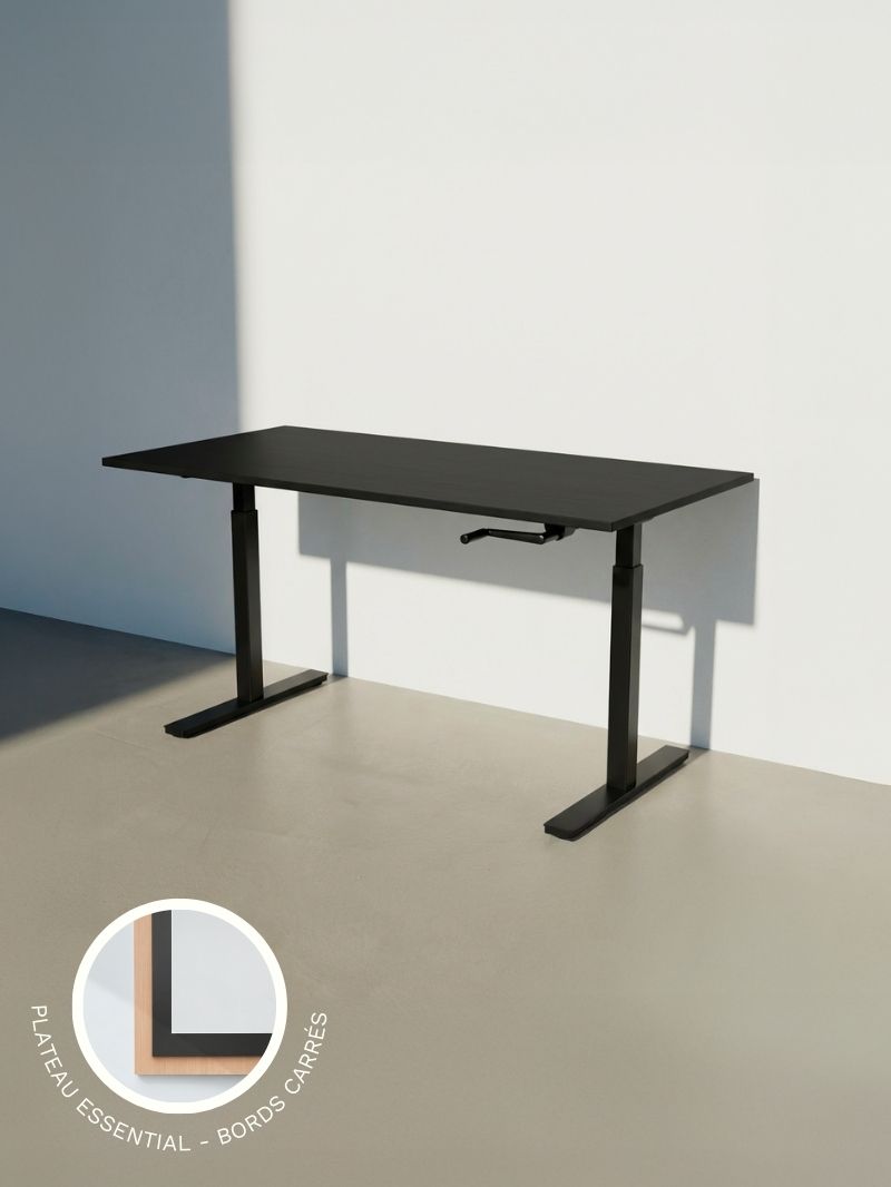 Bureau Assis Debout Manuel | Handy Go - Plateau Essential