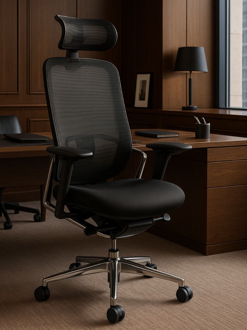 AW_CHAISE ERGONOMIQUE IMPERIA_NOIR_AVEC APPUI-TETE_VUE EN SITUATION