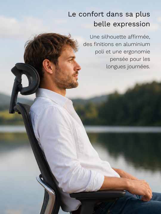 Chaise de direction IMPERIA ergonomique et design en aluminium jusqu&