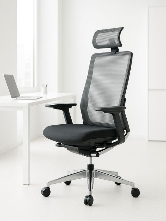 AW_CHAISE ERGONOMIQUE DE DIRECTION INVICTA_NOIR_AVEC APPUI-TETE_VUE EN SITUATION