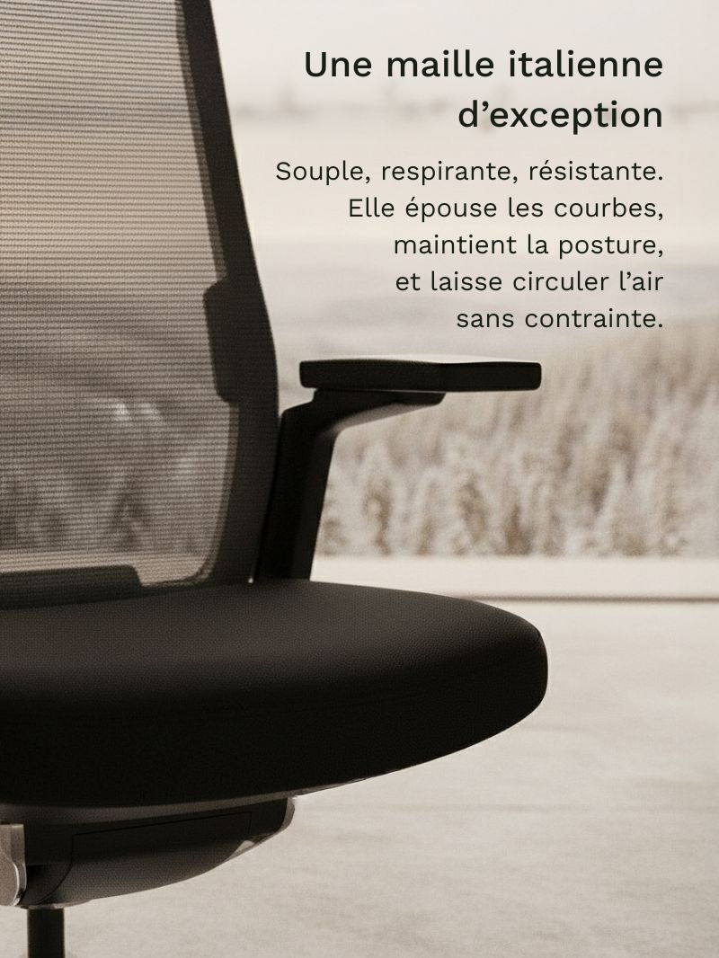 Acoudoirs 4D et tissu technique - Chaise de bureau AUM WORLD
