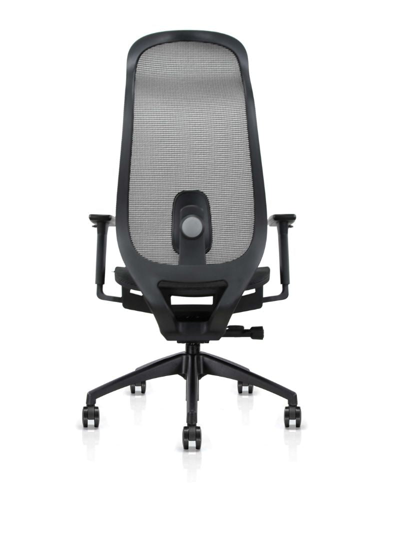 AW_CHAISE ERGONOMIQUE LINEO_NOIR_AVEC APPUI-TETE INTEGRE_VUE ARRIERE