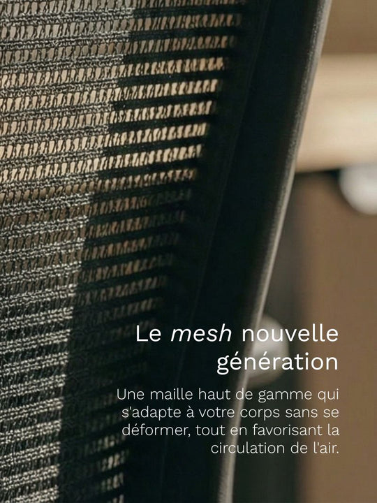 Chaise de bureau LINEO par AUM WORLD, maille technique