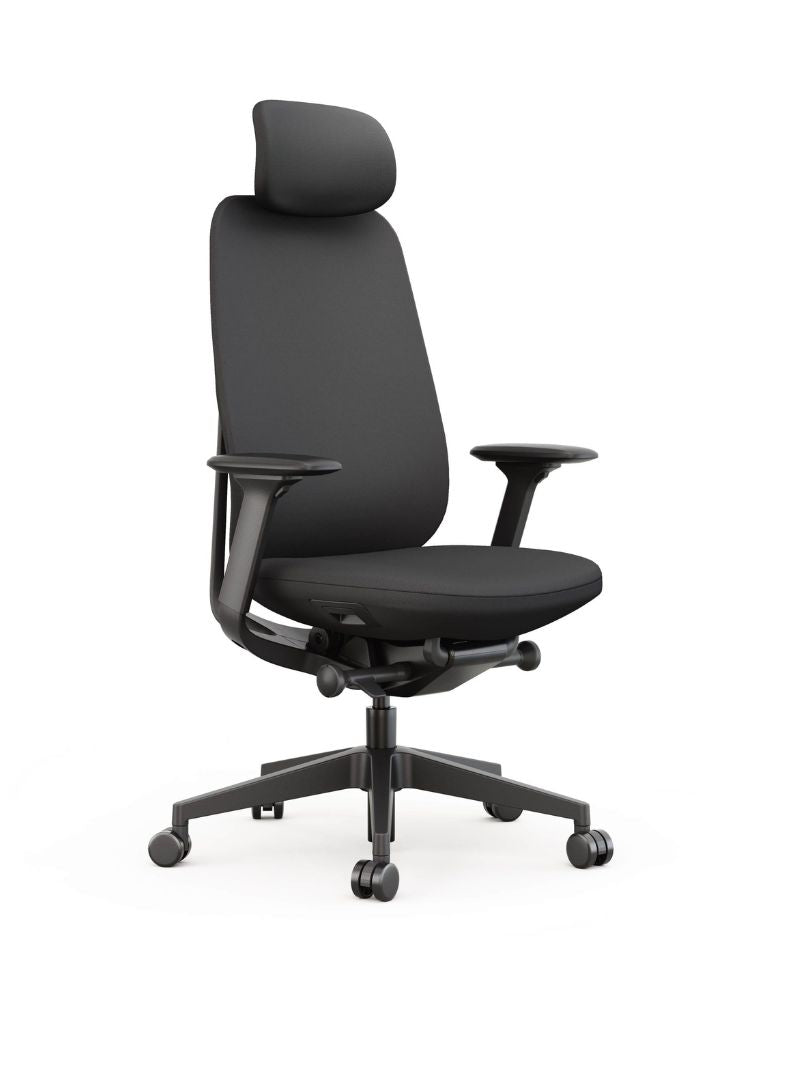 AW_CHAISE ERGONOMIQUE DE DIRECTION MAESTRA_NOIR_AVEC APPUI-TETE_VUE 3/4 GAUCHE