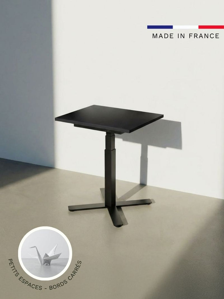 Bureau Assis-Debout Blanc 160x80 Cm - Table Réglable En Hauteur, Bon État