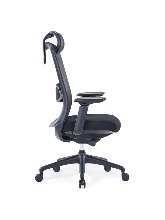AW_MODULO-1_CHAISE ERGONOMIQUE DE BUREAU AVEC APPUI-TETE_VUE LATERALE