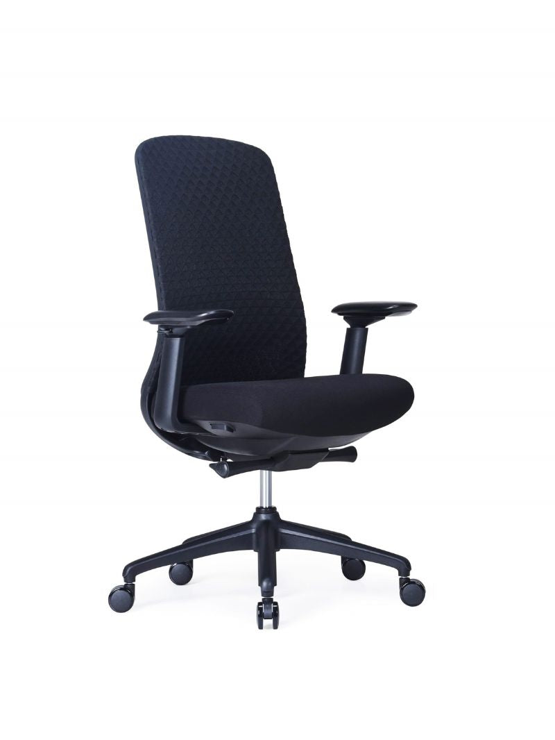 AW_CHAISE ERGONOMIQUE OPEN SPACE_MODULO 2_NOIR_VUE 3/4 AVANT GAUCHE