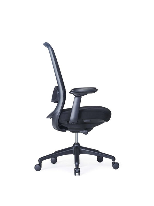 AW_CHAISE ERGONOMIQUE OPEN SPACE_MODULO 2_NOIR_VUE LATERALE