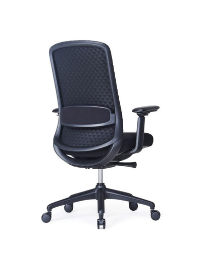 AW_CHAISE ERGONOMIQUE OPEN SPACE_MODULO 2_NOIR_VUE 3/4 ARRIERE