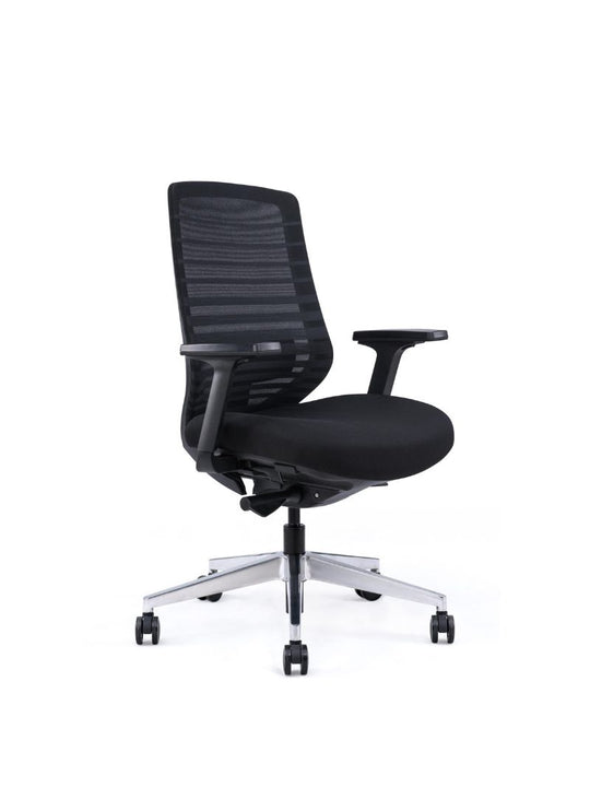 AW_CHAISE ERGONOMIQUE NESTO_NOIR_VUE 3/4 GAUCHE