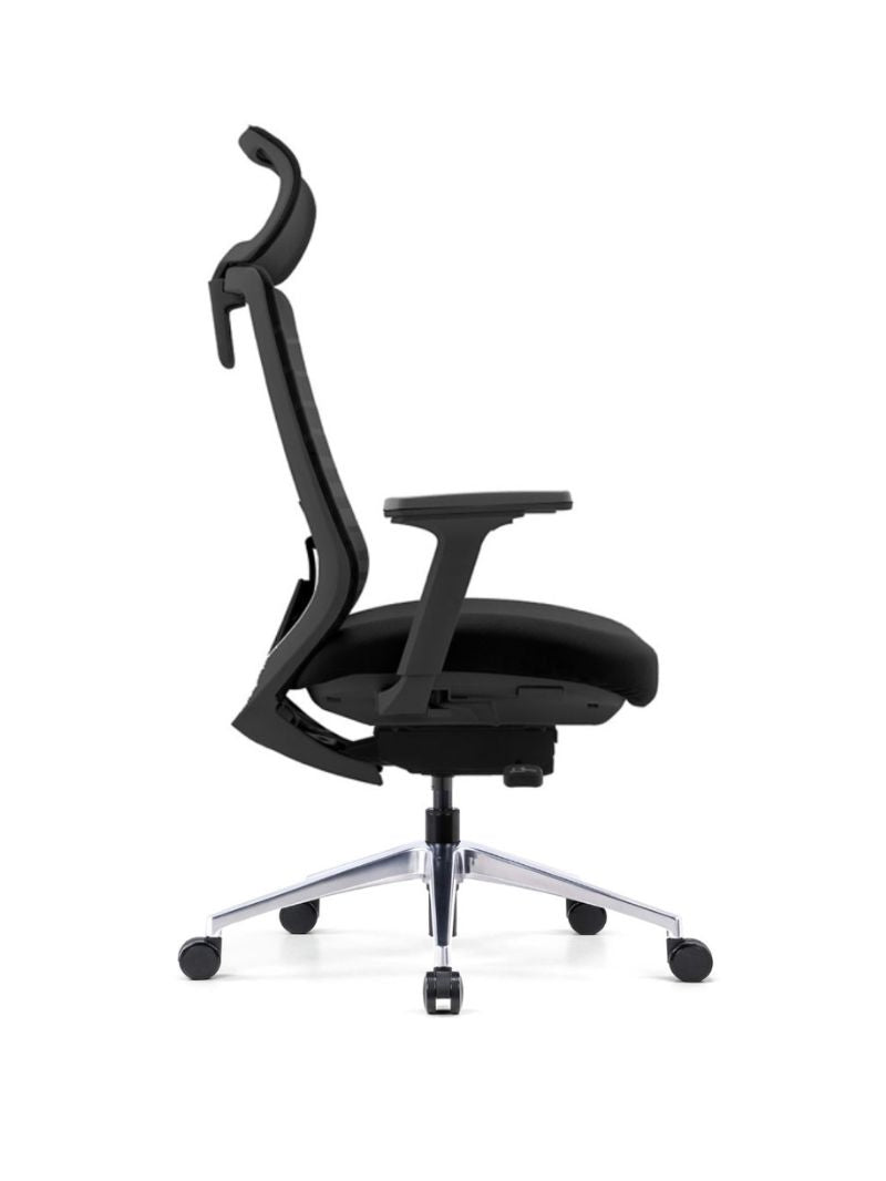 AW_CHAISE ERGONOMIQUE NESTO_NOIR_AVEC APPUI-TETE_VUE LATERALE