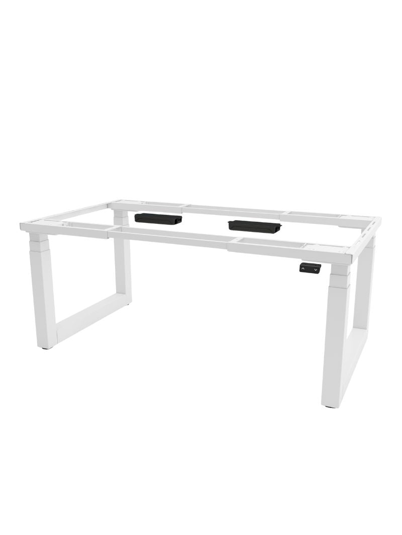 AW_QUAD CONNECT_Pieds de Bureau Open Space Réglable en Hauteur _Version longue_Blanc