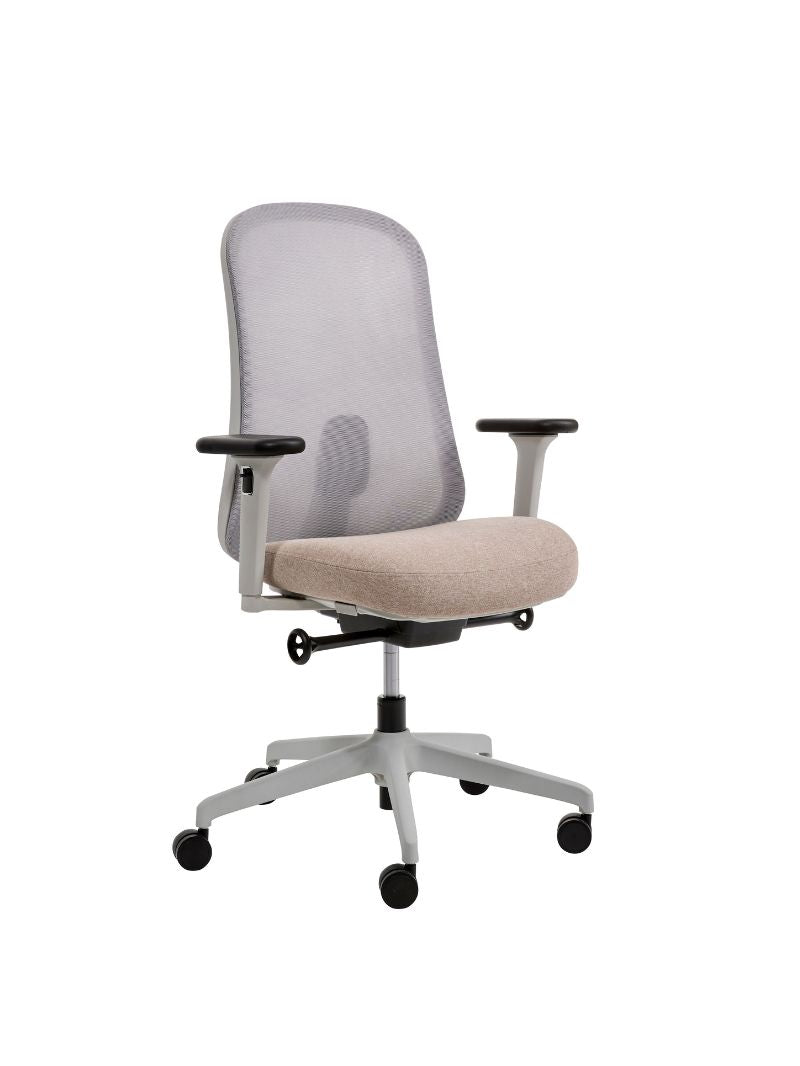 AW_CHAISE ERGONOMIQUE_HOME OFFICE_BLANC_VUE 3/4 AVANT GAUCHE