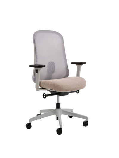 AW_CHAISE ERGONOMIQUE_HOME OFFICE_BLANC_VUE 3/4 AVANT GAUCHE
