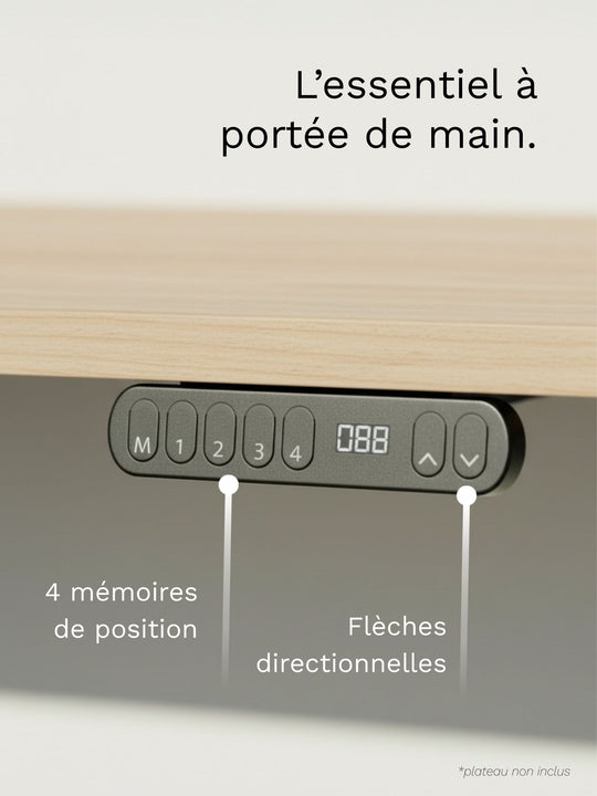 Start 1 | Pieds de Bureau Électrique Réglable en Hauteur - 1 moteur