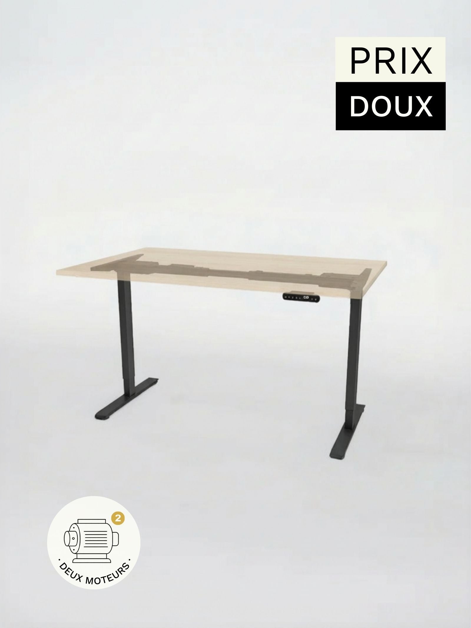 Start 2 | Pieds de Bureau Électrique Réglable en Hauteur - 2 moteurs