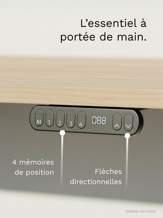 Start 2 - Plateau Small | Bureau Assis Debout Électrique 110x60 ou 120x60