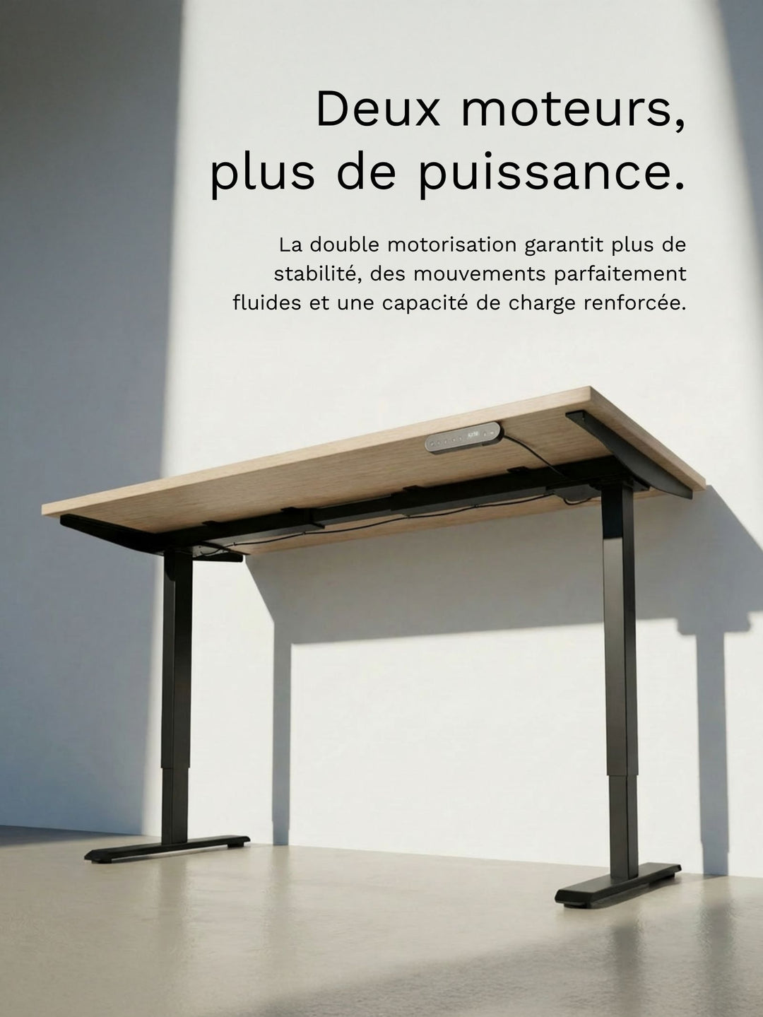 Start 2 | Pieds de Bureau Électrique Réglable en Hauteur - 2 moteurs