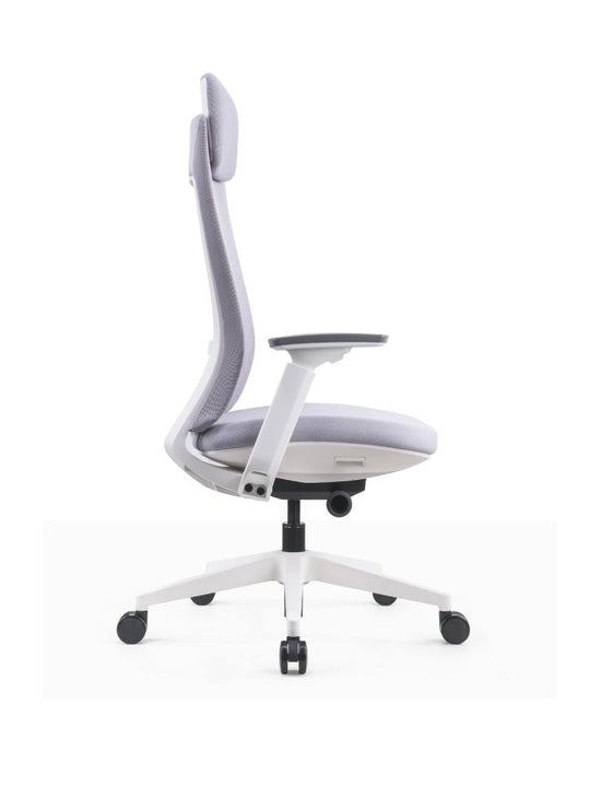 AW_CHAISE ERGONOMIQUE SYNKRO_BLANC_AVEC APPUI-TETE_VUE LATERALE