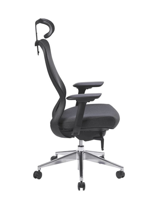 AW_CHAISE ERGONOMIQUE DE DIRECTION ULTIME_GRAPHITE_AVEC APPUI-TETE_VUE LATERALE