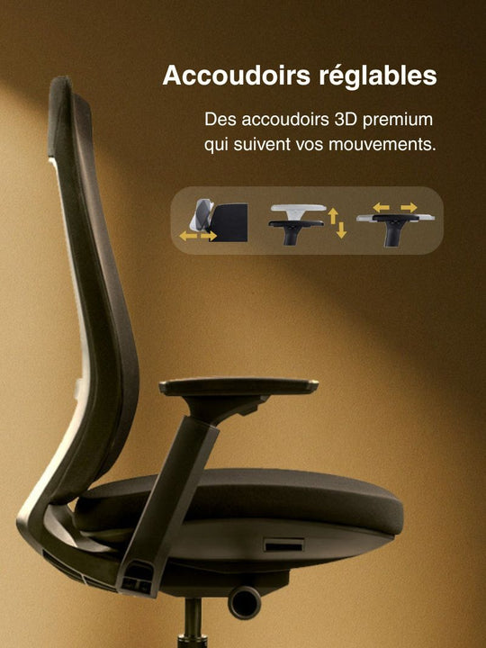 Accoudoirs réglables chaise de bureau SYNKRO AUM WORLD