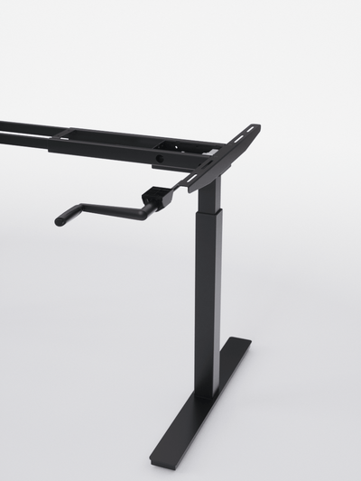 AUM WORLD_Pieds de bureau réglable en hauteur manuel Assis Debout_HANDY GO_NOIR_DETAIL_Copyrights_AUM WORLD®_2023