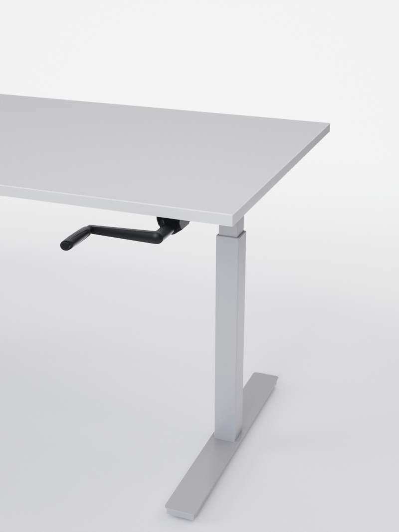 AUM WORLD_Bureau Assis Debout MANUE_Handy Go_Pieds Blanc_Plateau Blanc Premium_DETAIL_Copyrights_AUM WORLD®_2023