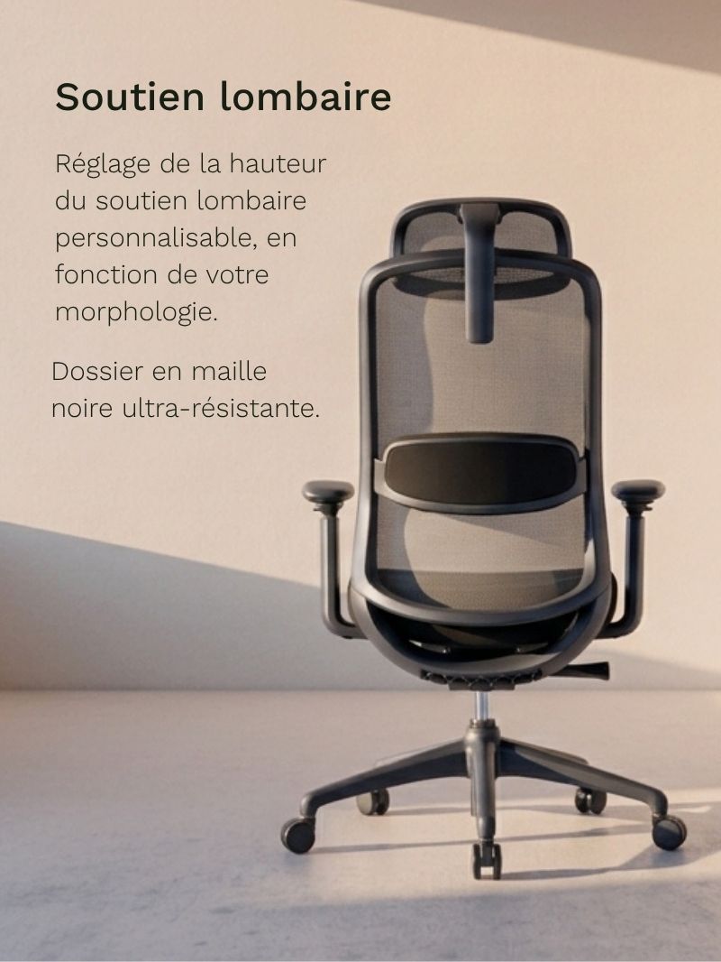 Chaise de Bureau Ergonomique | Modulo 1_Soutien lombaire