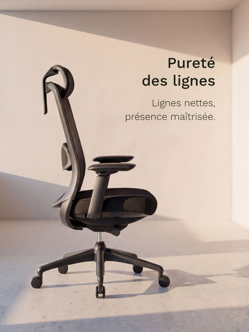 Chaise de Bureau Ergonomique | Modulo 1_Pureté des lignes