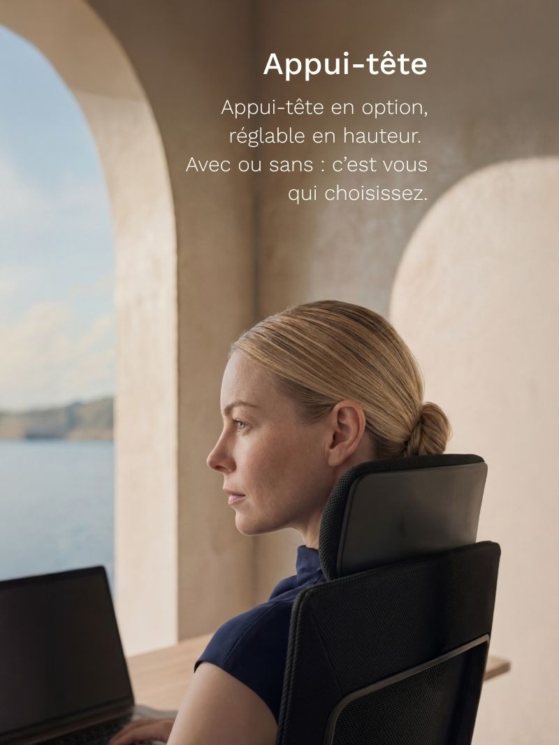 Chaise de Bureau Ergonomique | Synkro_Appui-tête