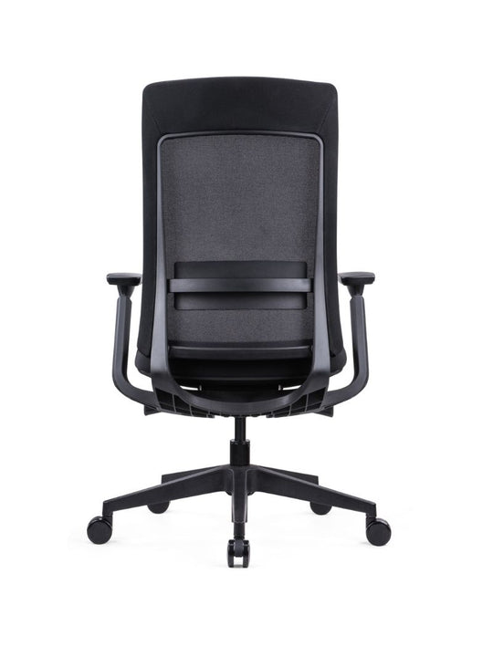 Chaise de bureau ergonomique SYNKRO AUM WORLD dos noir