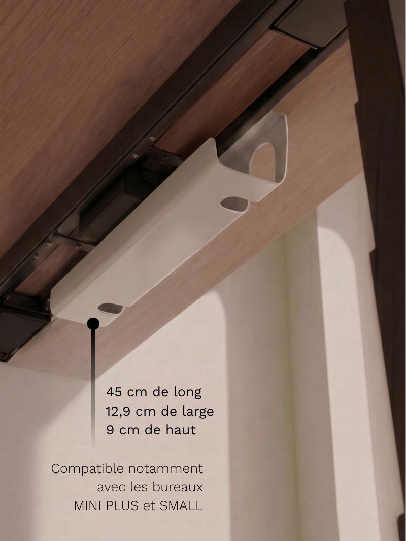 Goulotte_Passe-Cables_Horizontale_45_cm_Idéale Petits Bureaux