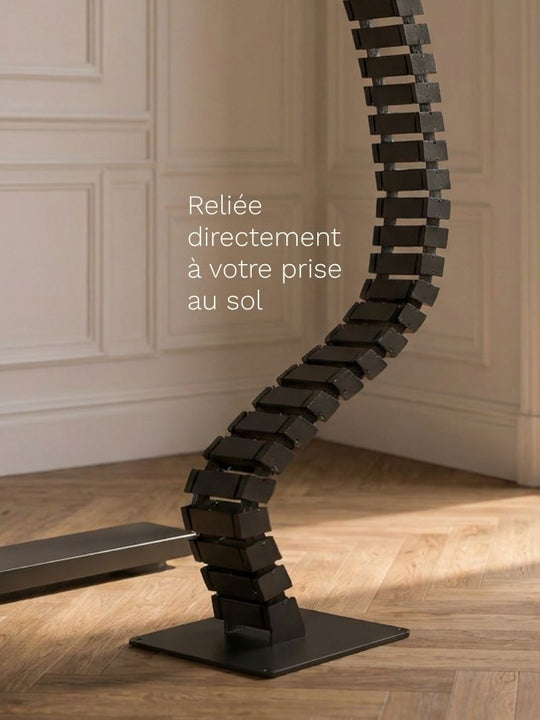 Goulotte Passe-Cables Verticale | 130 cm-Reliée directement à votre prise au sol